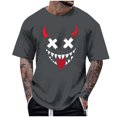 thumbnail image 1 of Blusas y camisas de manga corta y cuello redondo para hombre. Blusas/camisetas de manga corta con cuello redondo y estampado de Halloween para hombre. Blusa para hombre., 1 of 4