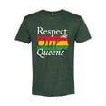 thumbnail image 2 of Wild Bobby Respect Our Queens Black Pride Mens Premium Tri Blend T-Shirt, Forest Green, Large, 2 of 5