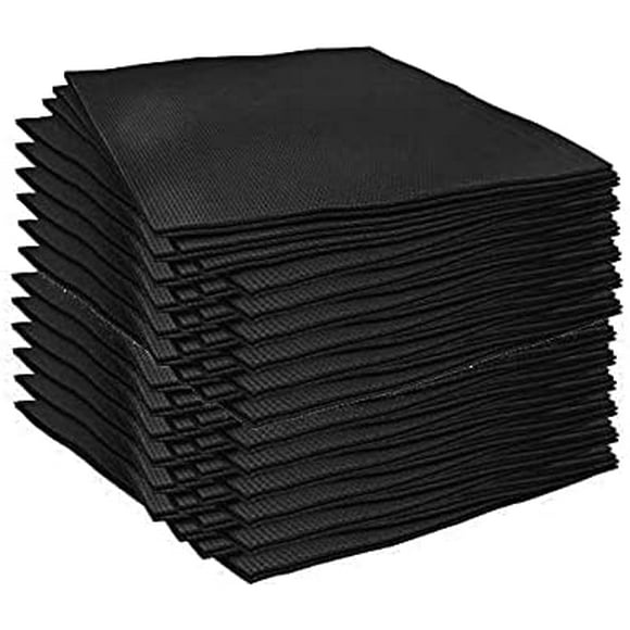 Hildbrandt 125 Premium Black Dental Bibs, 13x18" Disposable 3 Ply Dental Patient Bib, Waterproof Tattoo Piercing bibs, Adult Bibs, Dental Bib,Tray Cover, Waterproof Napkins & Dental Napkin