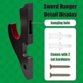 thumbnail image 3 of Sword Wall Mount 2/set 1-tier Padded Hook Katana Holder Adjustable Display Hanger Compatible Samurai Sword, 3 of 5