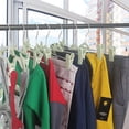 thumbnail image 3 of Perchas para pantalones y faldas, 30 unidades, que ahorran espacio, apilables, verdes, 3 of 6