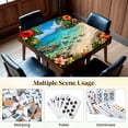 thumbnail image 6 of Mahjong Mat 31.5" x 31.5" Tropical Beach Paradise Palm Trees Clear Blue Waters Non-Slip Noise Reduction Mahjong Tiles Table Cover for Dominoes Poker Card Board and Tile Games, 6 of 6