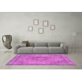 thumbnail image 3 of Ahgly Company Indoor Round Abstract Purple Modern Area Rugs, 6' Round, 3 of 4