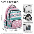 thumbnail image 4 of FKELYI Flower Cat Stripe Print 17 Inch Schoolbag for Kids Backpack Large Capacity Primary School Bookbag with Multi-Pockets Casual Daypack Rucksack, 4 of 7