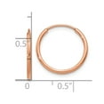 thumbnail image 3 of Auriga 14k Rose Gold 1.2mm Polished Endless Hoop Earrings for Women, 3 of 5