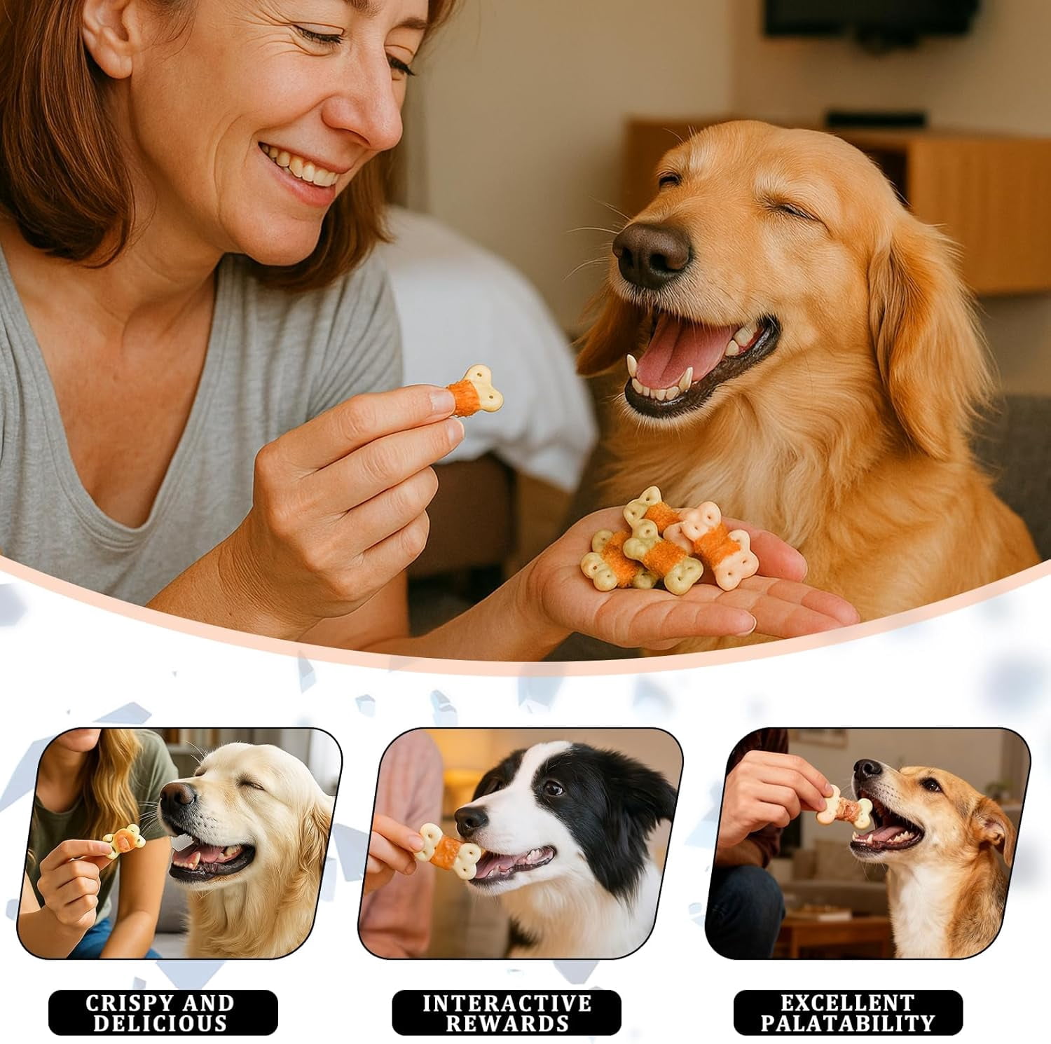 Chicken Wrapped Dog Biscuits 16oz | Chicken Outer Shell with Crunchy Center | Training Treats for Small, Medium & Large Breed Dogs | Natural Dog Long Lasting Chew (16 Oz)