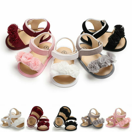 Newborn Kid Baby Girl Flower Sandals Summer Casual Crib Shoes First