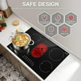 thumbnail image 3 of AMZCHEF 30" Built-in Electric Stove, 8500W Induction Cooktop with 5 Burners, 240V Power Electric Cooktop with Touch Sensor Control, Timer, Child Safety Lock, for All Kinds of Cookware, 3 of 6