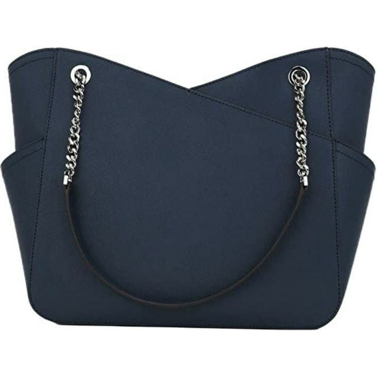 travel large chain shoulder tote navy