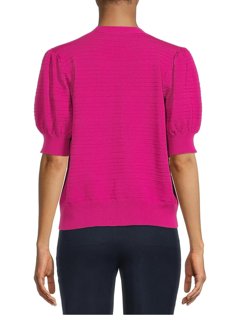 トップス andwang Puff sleeve cardigan Neutral Puff Sleeve Cardigan | WHISTLES | Whistles US |