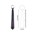thumbnail image 2 of INSPIRE CHIC Men's Pre-Tied Neckties Texture Adjustable Zipper Ties for Business Formal Dark Purple One Size, 2 of 4