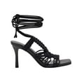 thumbnail image 3 of INC Womens Black Strappy Woven Brayd Square Toe Stiletto Lace-Up Dress Heeled Sandal 6 M, 3 of 3