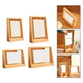 thumbnail image 4 of Marco de fotos de troncos de acrílico, marco de fotos trapezoidal, marco de fotos de madera maciza para decoración del hogar, exhibición de fotos moderna, ideal para fotos familiares, obras de arte y, 4 of 8
