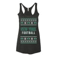thumbnail image 2 of Wild Bobby City of New York NY American Football Fantasy Fan Sports Women Tri-Blend Racerback Tank Top, Vintage Black, Small, 2 of 6