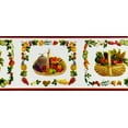 thumbnail image 3 of Dundee Deco Peel and Stick Self Adhesive Wallpaper Border - Kitchen Red Orange Yellow Purple Brown Food Baskets, 33 ft x 4 in, 3 of 4