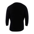 thumbnail image 2 of Alfani Womens Dolam Sleeve Knit Sweater, Black, Large, 2 of 2