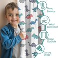 thumbnail image 3 of Blackout Kids Curtains,Colorful Dinosaur Assortment Pattern Childrens Insulated Curtains Set Of 2,Bedroom Essentials,Toddler Room Decor 42"x63", 3 of 5