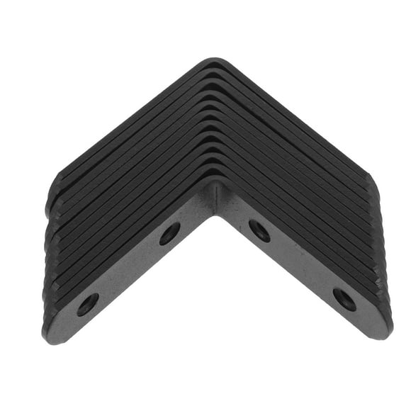OULII 12Pcs Small L Brackets Metal Shelf Brackets Black Durable Furniture Braces