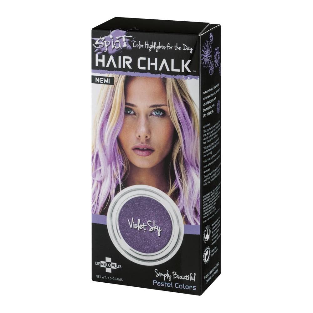 Splat Violet Sky Hair Chalk, Temporary Purple Hair Color Highlights