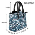 thumbnail image 2 of Lsque Dental Seamless Pattern Leather Rivet Shoulder Bag – Elegant Genuine Leather & Microfiber PU Crossbody with Detachable Adjustable Strap, 2 of 5