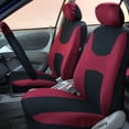 thumbnail image 2 of FH Group Light & Breezy Car Seat Covers - 2 Headrests Covers with Steering/Belt Pad Cover - Full Set Burgundy, 2 of 7