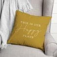 thumbnail image 3 of Creative Products Happy Place Yellow 18 x 18 Indoor / Outdoor Pillow, 3 of 3