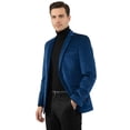 thumbnail image 3 of Men's Velvet Sports Coat Grammy Amy Award By BASSIRI , LEONARDI J1042 Royal Blue, 3 of 4