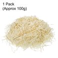 thumbnail image 3 of Cesta Césped Relleno Unique Bargains Artesanía Triturado Papel Blanco Dorado Tono 1Paquete Aprox 100 gramos, 3 of 6