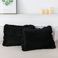 thumbnail image 2 of JML Lavish Plush Poly Velvet Quilt Set Black King 3 Piece, 2 of 5