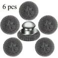 thumbnail image 4 of Yunuuuoa 2 Packs Stainless Steel Scrubber Brush with Replaceable Pads, Rust-Resistant Steel Wool Scouring Pad for Pots Pans Cookware Grill Sink Kitchen Cleaning, Durable Detachable Scrub Brush Handle, 4 of 9
