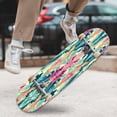 thumbnail image 4 of Skateboards for Beginners Ethnic tropical seamless pastel tone Abstract folk antique 31"x8" Maple Double Kick Concave Boards Complete Skateboards Outdoor for Adults Youths Kids Teens Gifts, 4 of 5