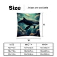 thumbnail image 5 of Whale Exclusive Velvet Throw Pillow Inserts Set of 2 with Unique Patterns - 16x16, 18x18, 20x20 Inches for Pillow Covers and Decorative Pillows for Home, 5 of 6