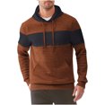 thumbnail image 2 of sususu Men's Hoodies Pullover 2Xl Hooded Sweatshirt Up Casual Warm Jacket With Pockets For Outdoor Athletic Wear,Coffee,XXL, 2 of 7