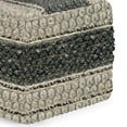 thumbnail image 6 of Simpli Home Grady Contemporary Square Pouf in Green and Natural Handloom Woven, 6 of 6
