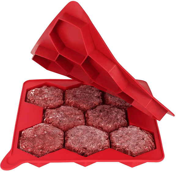 Shape Store Burger Master Innovative 8-in-1 Burger Press & Freezer Container Makes 8 Quarter-Pound Burgers 32 Oz., Tasty Amazing Burgers, Easy-To-Clean & Dishwasher Safe