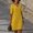 Yellow, variant on Women's Casual Tennis Dress And Short Sleeve Holiday Semi Casual Tennis Dress V-Neck Solid Color Women’s Dress Gray S