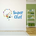 thumbnail image 3 of Super Chef Circle Of Food Kitchen Cook Chef Gourmet Bon Viveur Fancy Food Wine Baking Donuts Pancakes Holiday Gift Decorating Ideas Bedroom Wall Decal Sticker - Size: 30 In X 18 In, 3 of 5