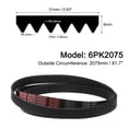thumbnail image 2 of Unique Bargains 6PK2075 V-Ribbed Belt 6 Ribs 2075mm Length x 21mm Width x 5mm Height, EPDM Micro V Serpentine Belt, 2 of 5