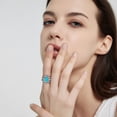thumbnail image 5 of NUNCAD Turquoise Blue Ring Kite Shape Ring 925 Sterling Silver Statement Ring Gift For Women, 5 of 5