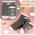 thumbnail image 2 of Girls Non Slip Socks 15 Pairs, Toddler Soft Cartoon Socks with Gripper for Girls 1-7 Years, 2 of 7