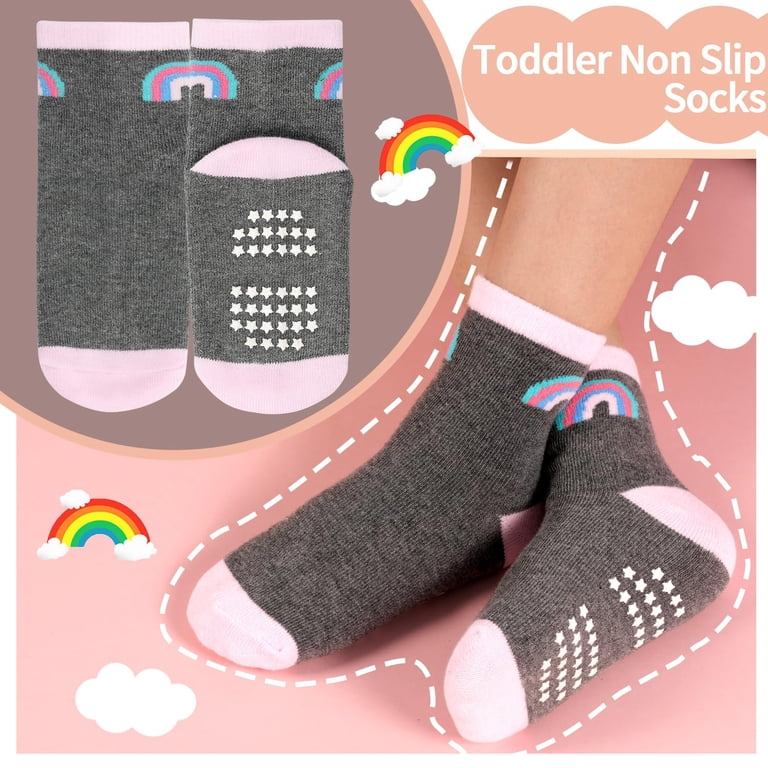 Elutong Girls Non-Slip Cartoon Socks 15-Pair Pack photo 2