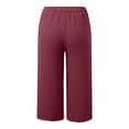 thumbnail image 5 of Capri Pants for Women Plus Size Casual Straight Leg High Waist Capris with Pockets Summer Lightweight Beach Cropped Pants,Sizes S-5XL, 5 of 7