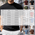thumbnail image 3 of Men's T Shirt Short Sleeved Roll Neck Shirt Summer Basic Shirt Roll Neck Undershirt Athletic Gym Running Lightweight Performance Tee Top XXXL White Men's Short Sleeved T Shirt, 3 of 5