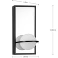 thumbnail image 3 of Progress Lighting Pearl 1-Light Wall Sconce, Matte Black, Etched Opal Glass, 3 of 3