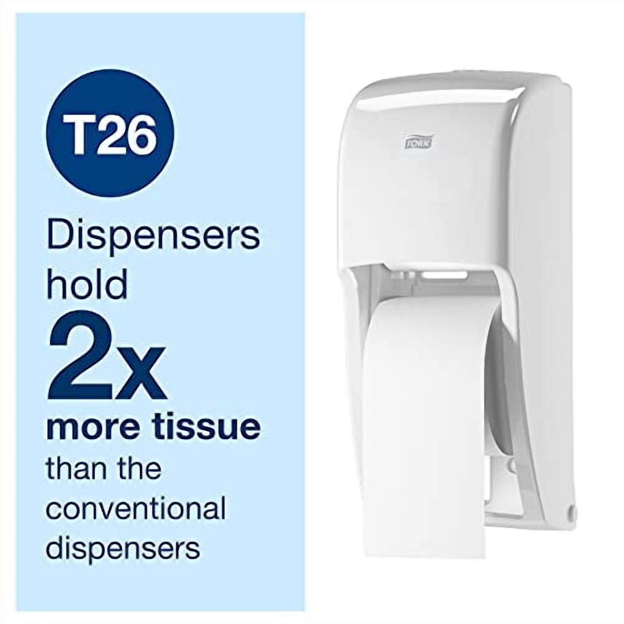 1 PK,Tork High-Capacity Toilet Paper Roll White T26 (110292A)