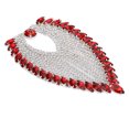 thumbnail image 2 of Cadena de garra de diamantes de imitación de 8,5 x 13 cm Cadena decorativa con apliques de ojo de caballo con corteza de strass (rojo), 2 of 8