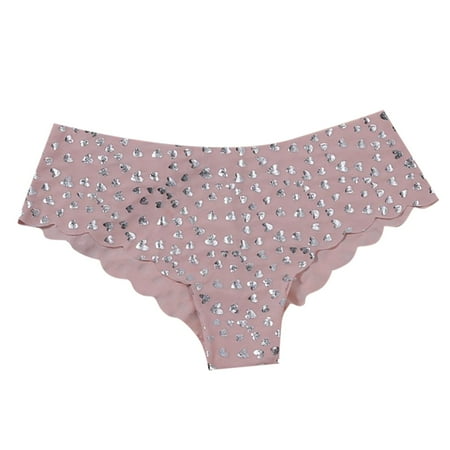 BYHONG Sexy Lace Thong Edge Pure Desire Seamless Crotch Underwear Women s Panties Pink L