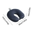 thumbnail image 3 of KQJQS U-Shaped Foam Pillow - Portable Travel Neck Pillow, Comfortable Office Nap Pillow, Black, with Snap Buckle and Lanyard, 3 of 7