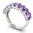 thumbnail image 2 of 2.61 ctw Wedding Band for Women - 14K White Gold Simulated Alexandrite Stackable Eternity Ring, 2 of 6