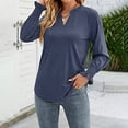 thumbnail image 2 of Vedolay Women's Tops Fall Tops Blouses Plus Size Tops Women Elegant Shirts Blue,S, 2 of 5